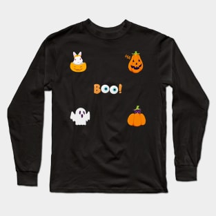 Cute Autumn/Fall Design Sticker Pack Long Sleeve T-Shirt